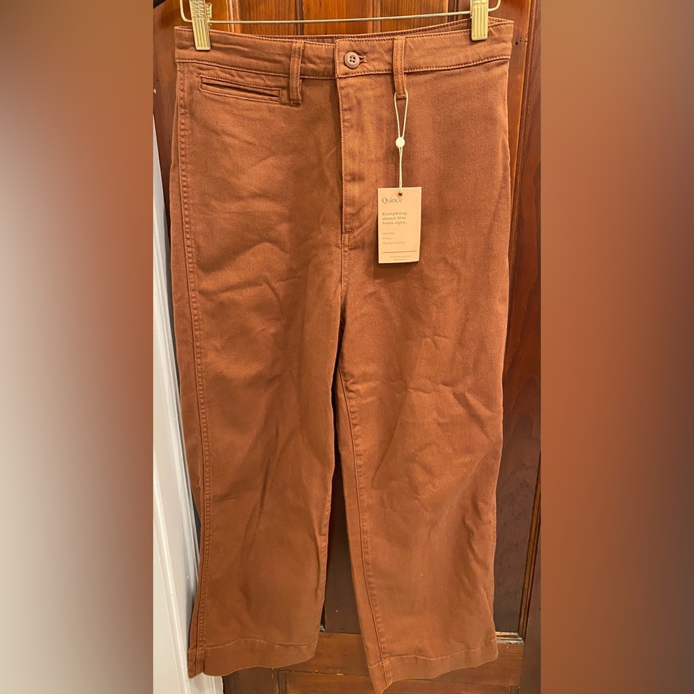 NWT Quince high-rise wide leg pants